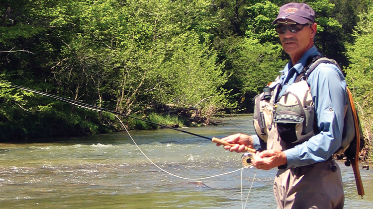 Man with fishing gear